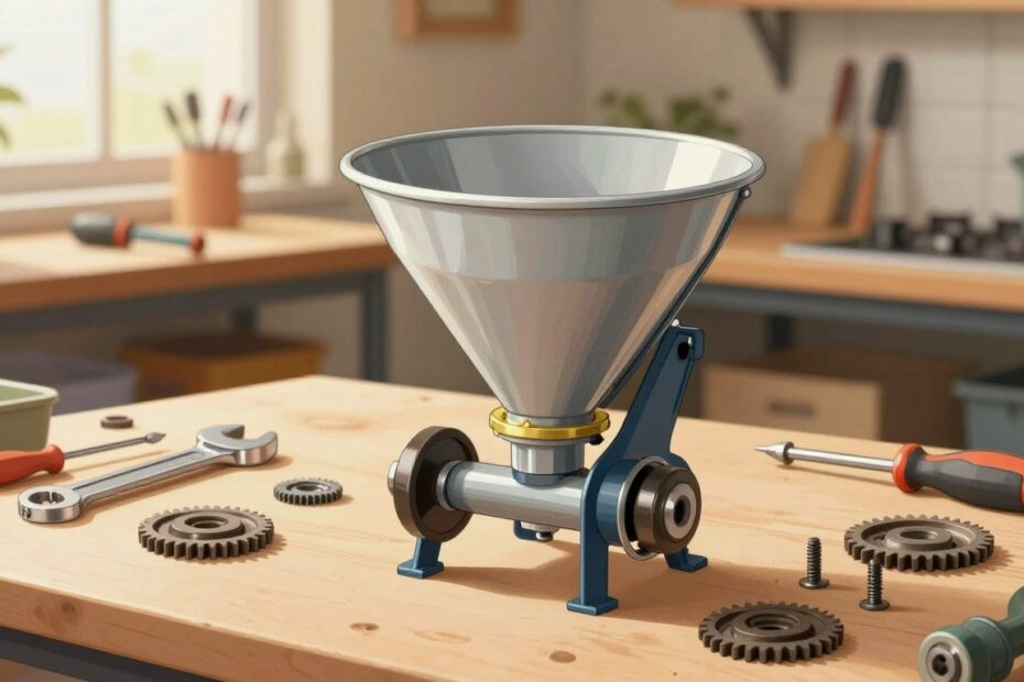 Jak rozebrać rozsiewacz do nawozu lejek