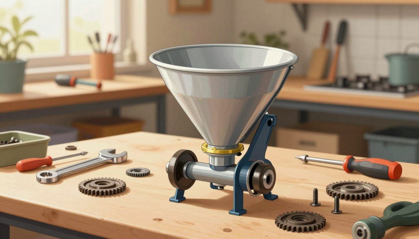 Jak rozebrać rozsiewacz do nawozu lejek