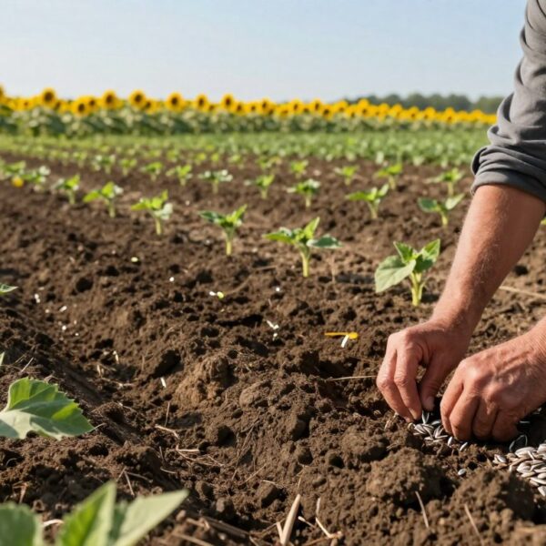 Słonecznik kiedy siać: temperatura gleby, rozstawa i jak uniknąć przerzedzeń